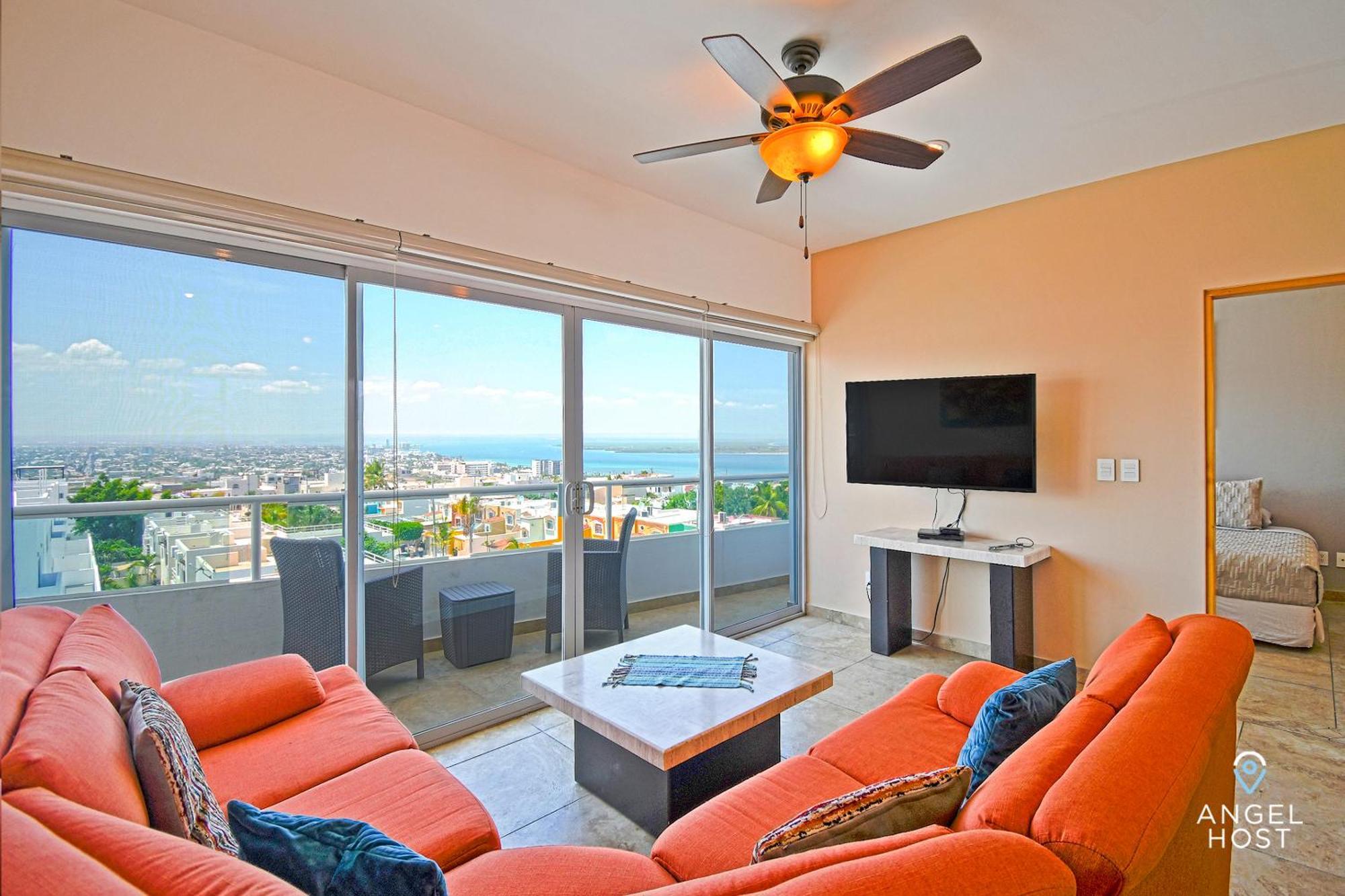 Oceanview Living Space & Balcony With Fiberoptic Wifi! La Paz Luaran gambar